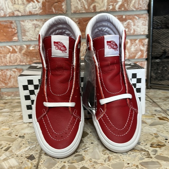 Vans Skate Sk8 hi Sport leather chilly pepper true white pop Cush - Picture 3 of 10